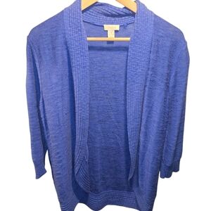 Chico's Sz. Medium Royal Blue Open Cardigan